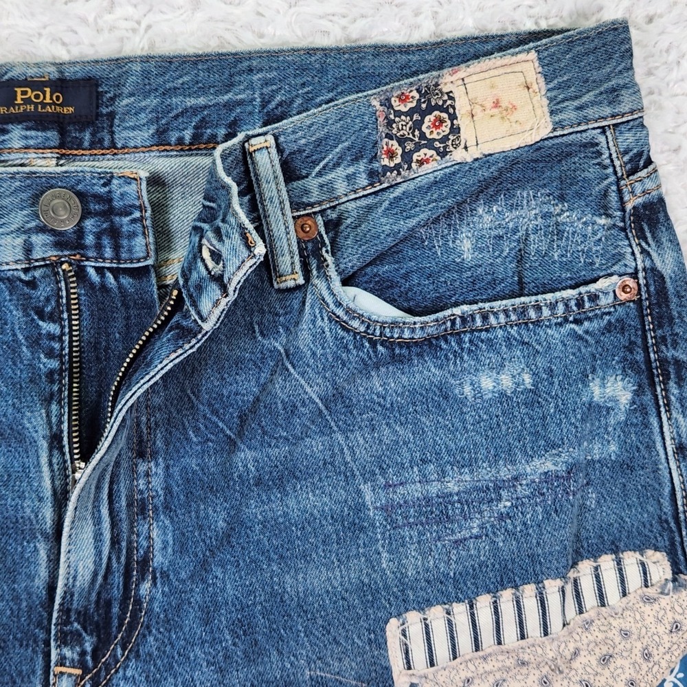 Polo Ralph Lauren Sullivan Slim Patchwork Men's Jeans 36x26 - Picture 7 of 16